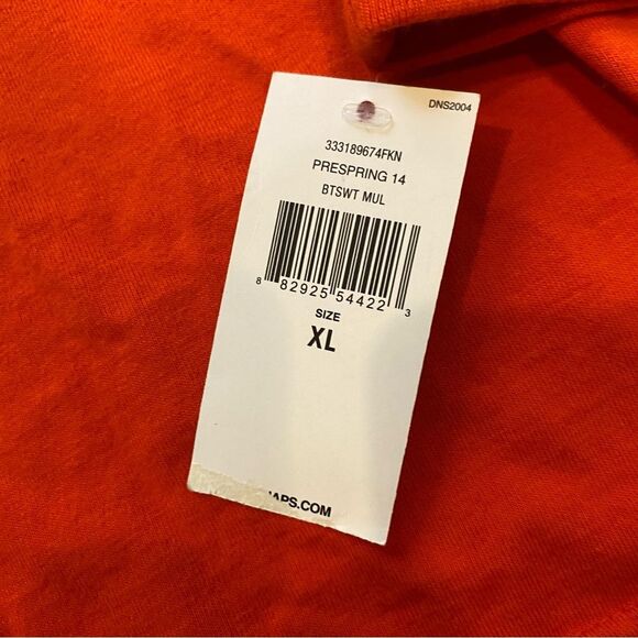 NWT Chaps Classic Rugby Long Sleeve Polo Youth XL (18-20) Navy Orange - Picture 4 of 5